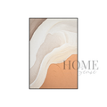 Harmony in Ivory 3D textured abstract canvas wall art 120x180cm black PP frame