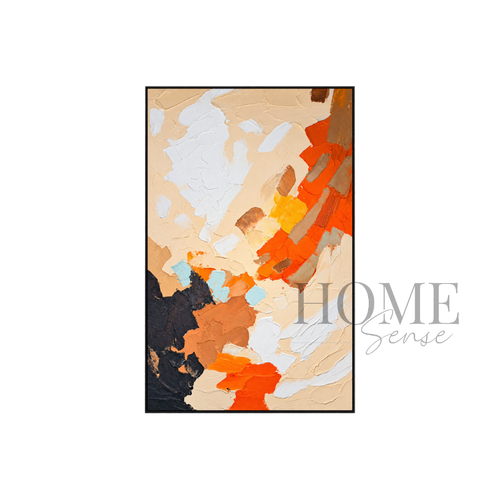 A New Horizon 3D textured abstract canvas wall art 120x180cm black PP frame