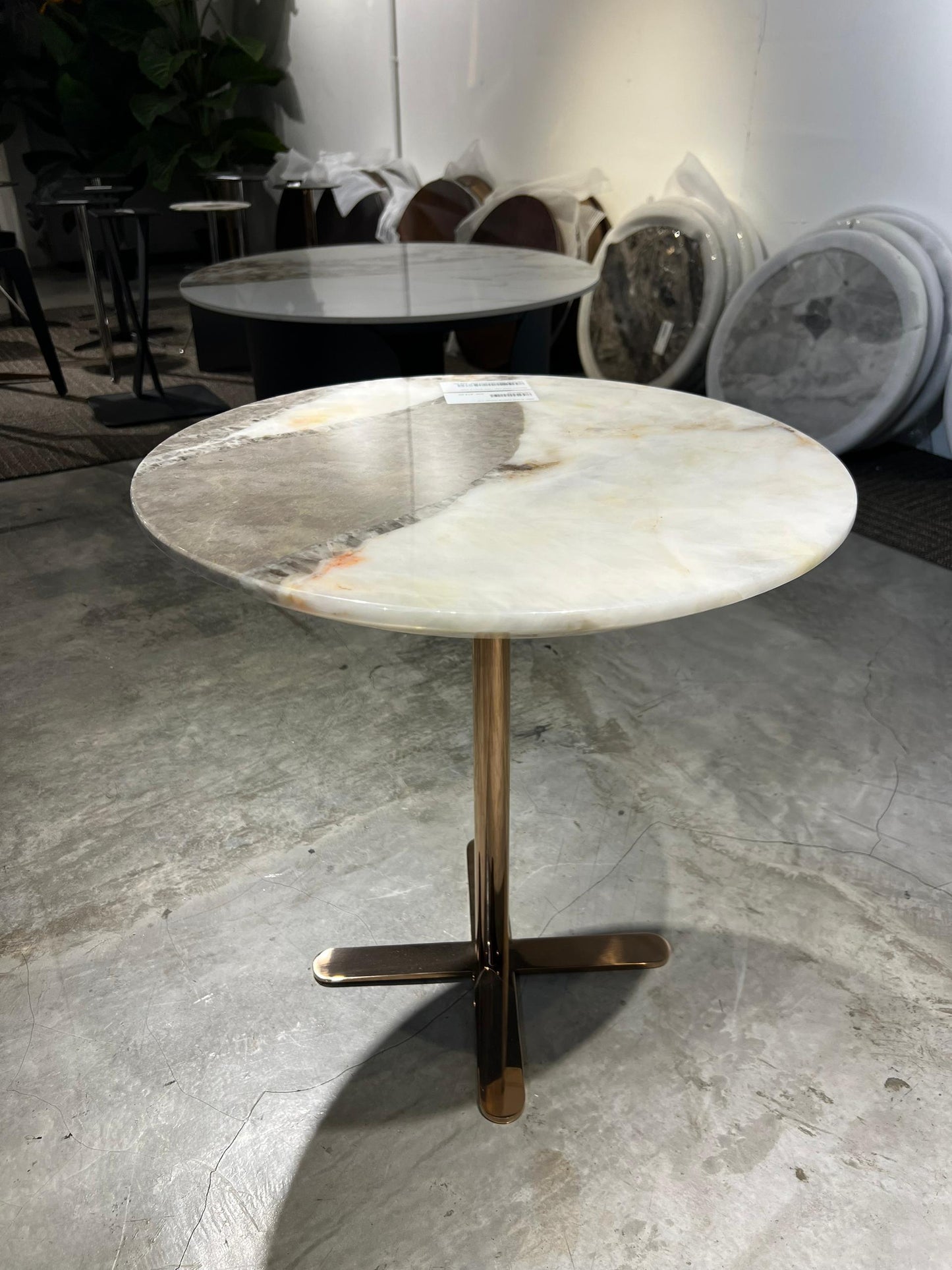 Simple Modern Round Marble Side Table