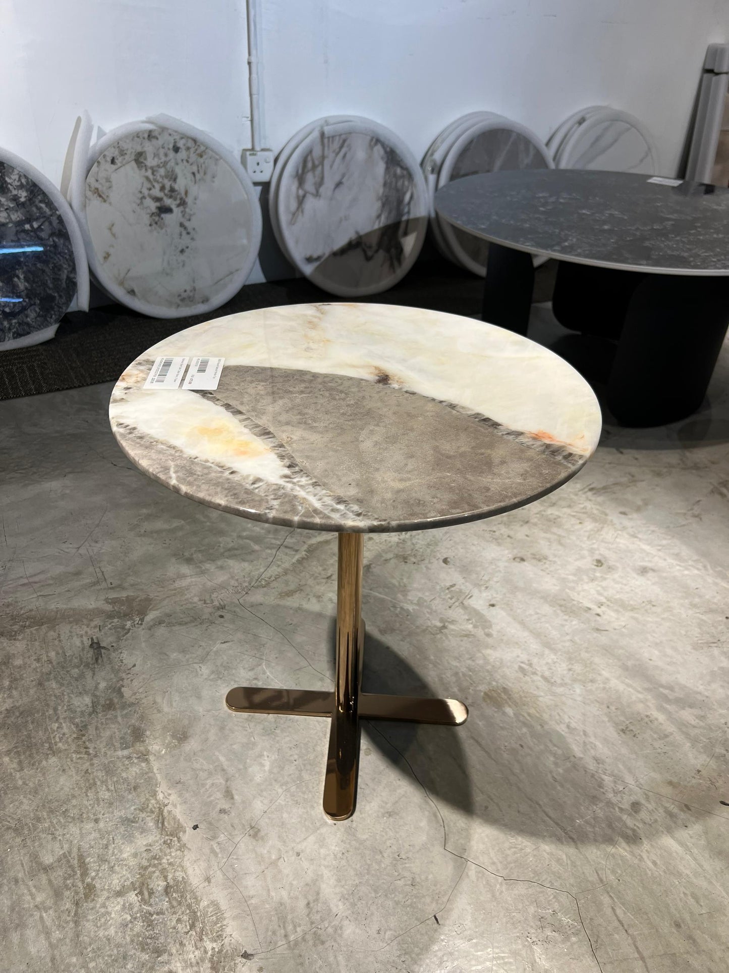 Simple Modern Round Marble Side Table