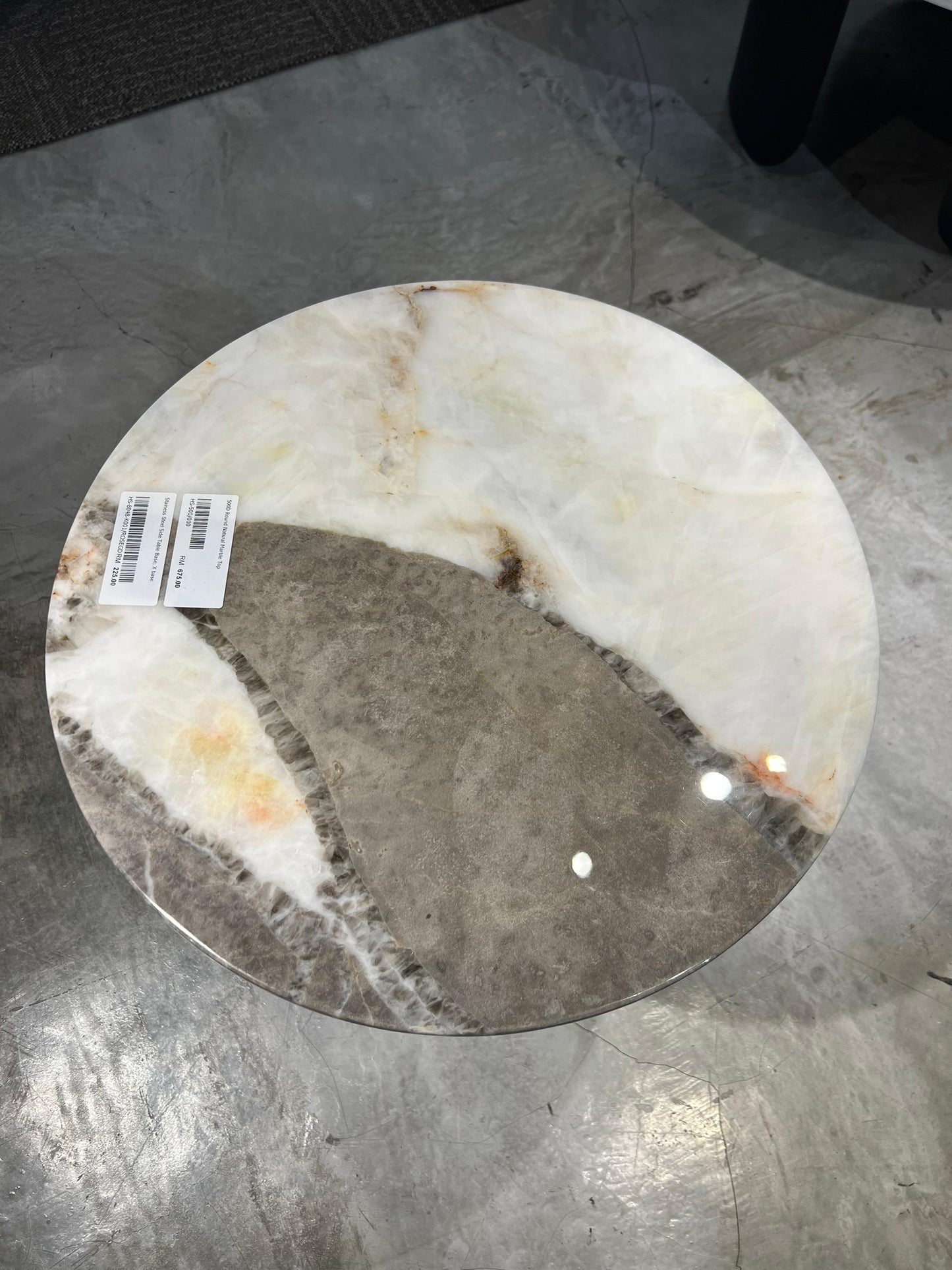 Simple Modern Round Marble Side Table