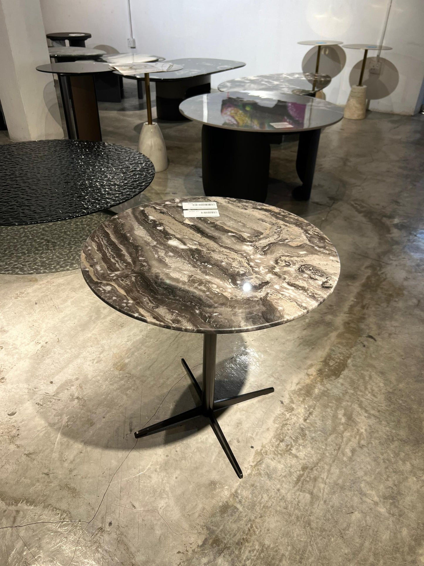 Simple Modern Round Marble Side Table