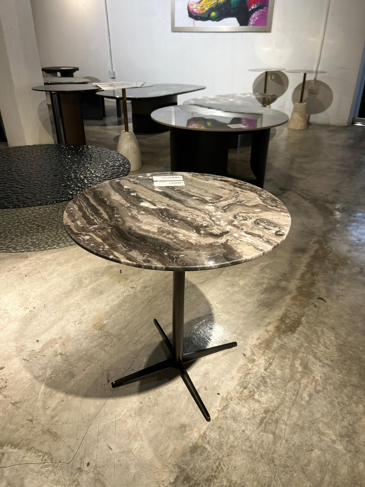 Simple Modern Round Marble Side Table