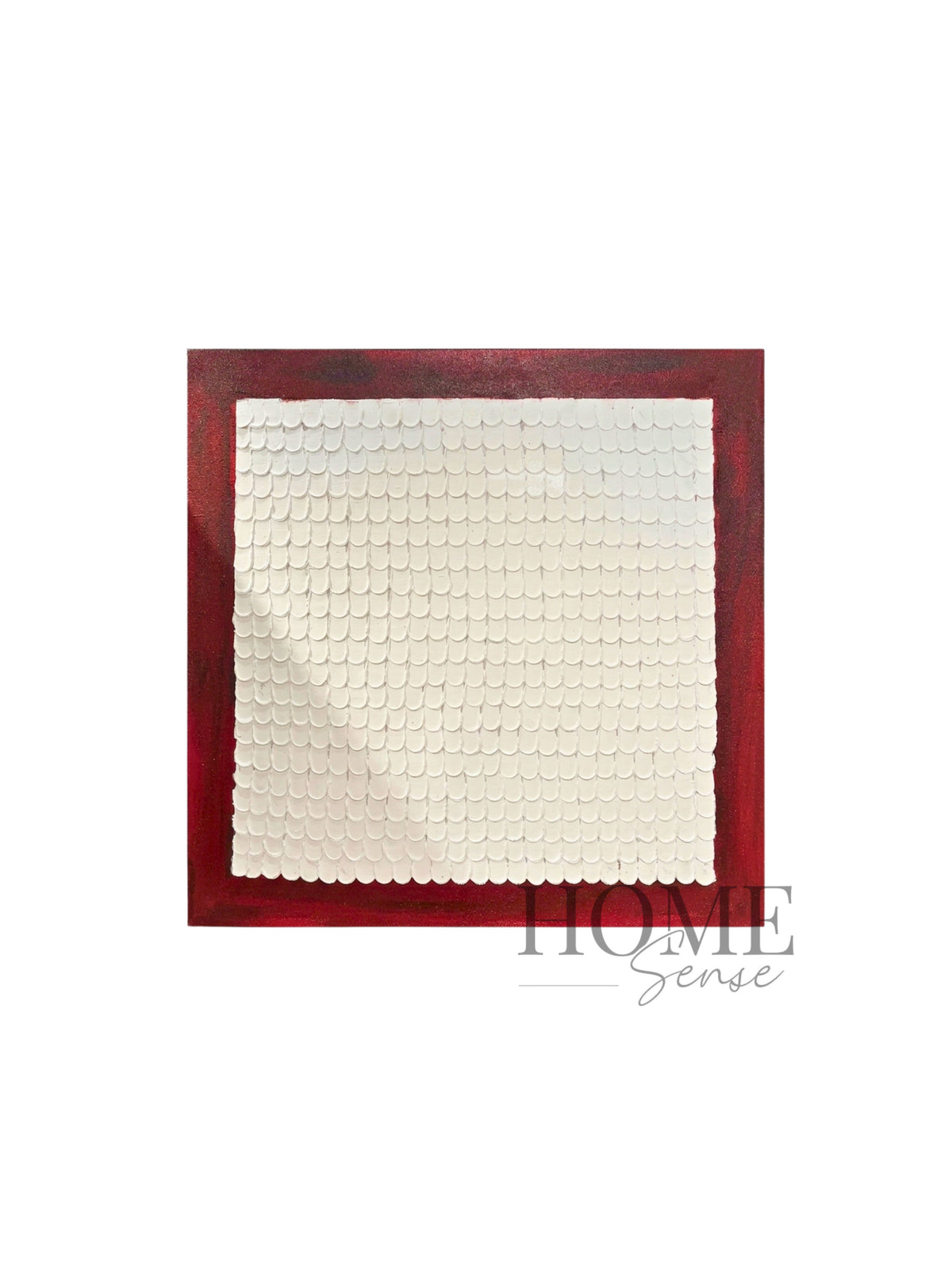 Echoes on Maroon textured abstract canvas wall art 100x100cm