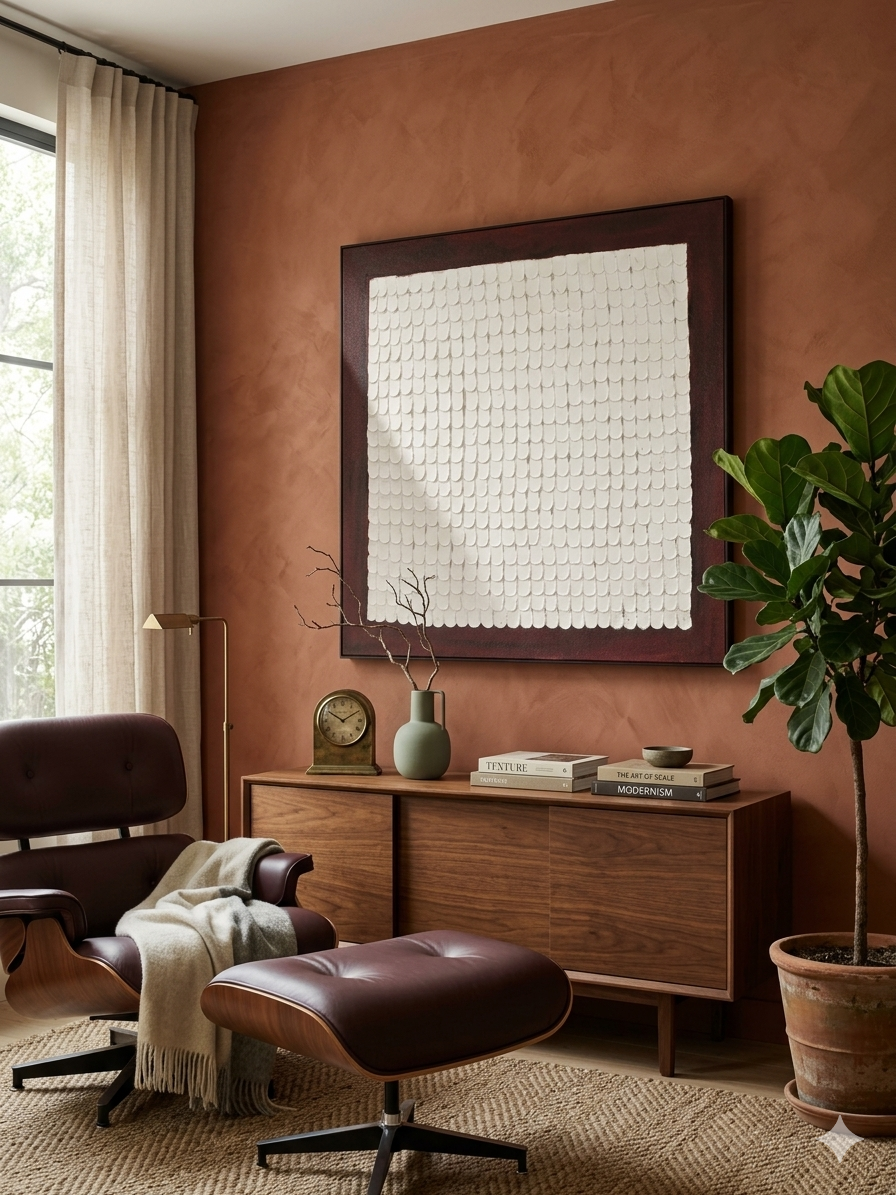 Echoes on Maroon,Canvas Wall Art