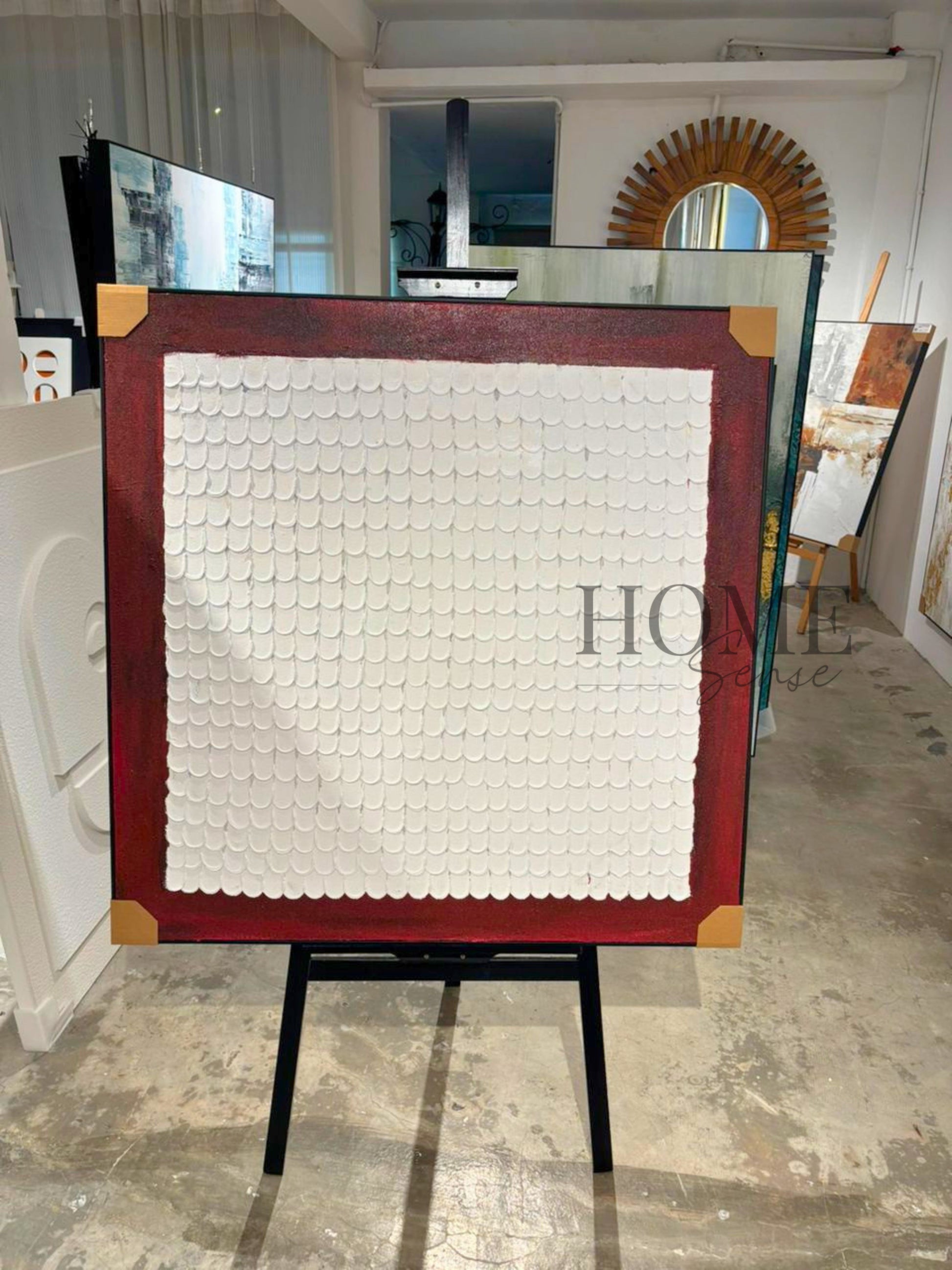 Echoes on Maroon,Canvas Wall Art