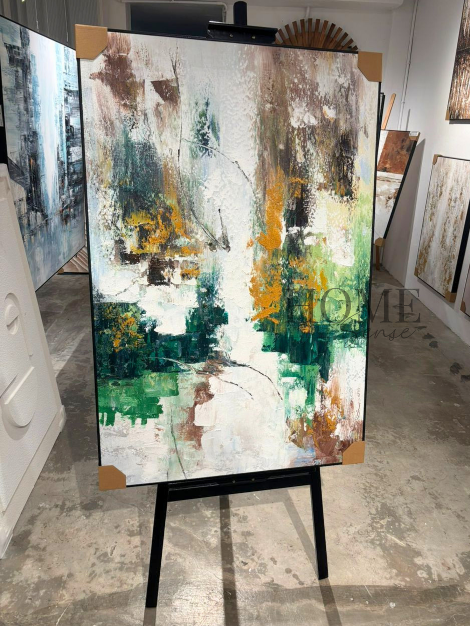 Jade and Ochre - Canvas Wall Art
