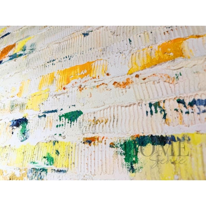 Sunlit Mosaic – Extra-Large Textured Abstract Canvas Wall Art