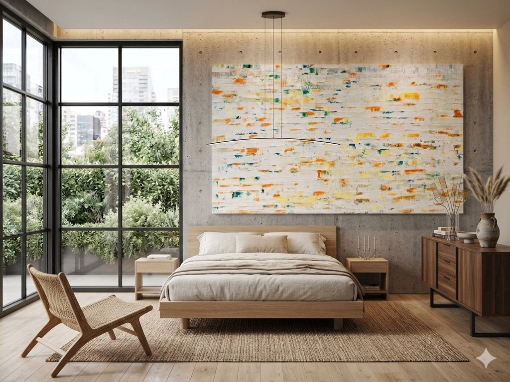 Sunlit Mosaic – Extra-Large Textured Abstract Canvas Wall Art