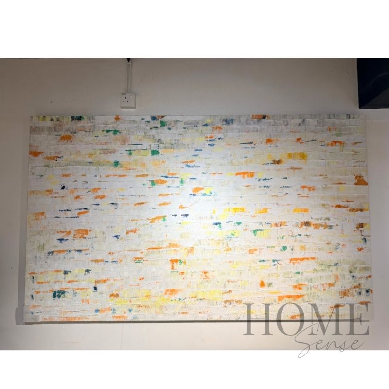 Sunlit Mosaic – Extra-Large Textured Abstract Canvas Wall Art