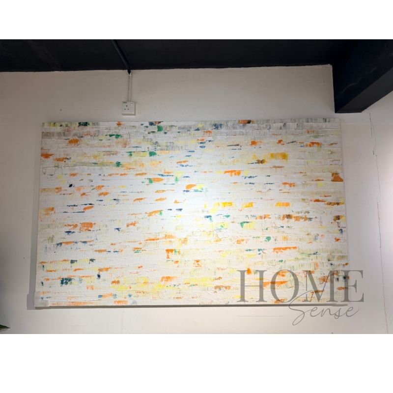 Sunlit Mosaic – Extra-Large Textured Abstract Canvas Wall Art