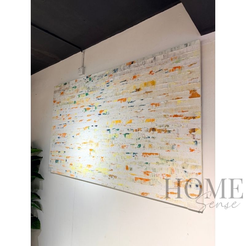 Sunlit Mosaic – Extra-Large Textured Abstract Canvas Wall Art