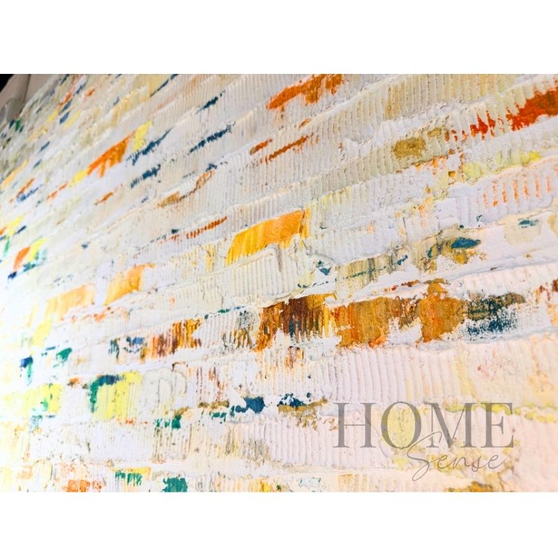 Sunlit Mosaic – Extra-Large Textured Abstract Canvas Wall Art