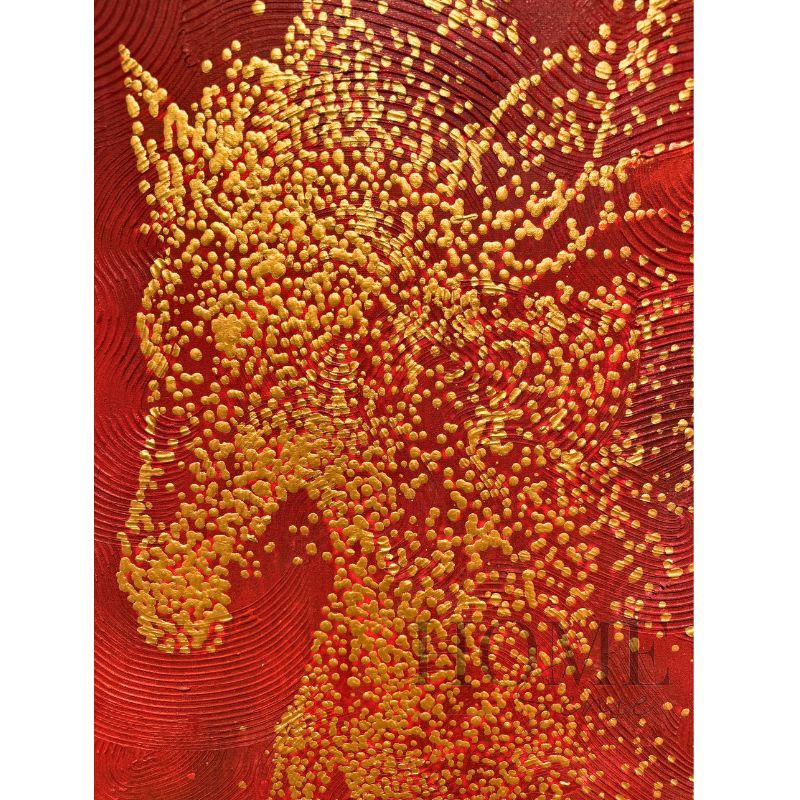 The Prosperous Steed – Hand-Painted Textured Oil Painting