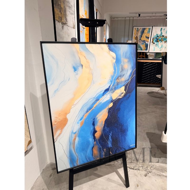 Where Light Meets Blue – Fluid Abstract Fine Art Print