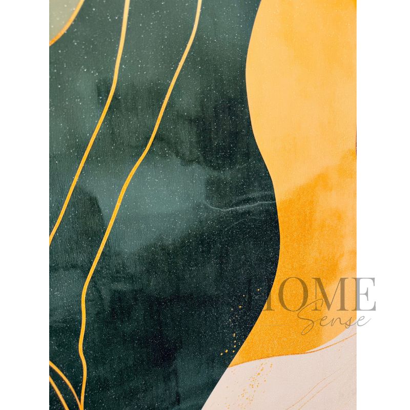 Where Emerald Meets Gold – Abstract Fine Art Print