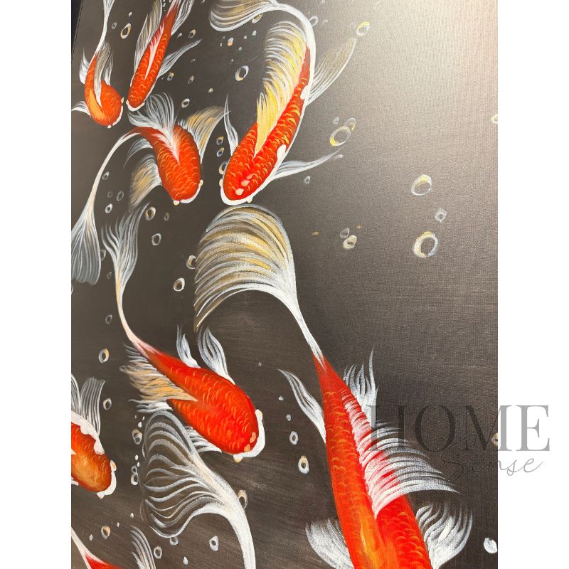 Eight Koi in Harmony – Acrylic Wall Art