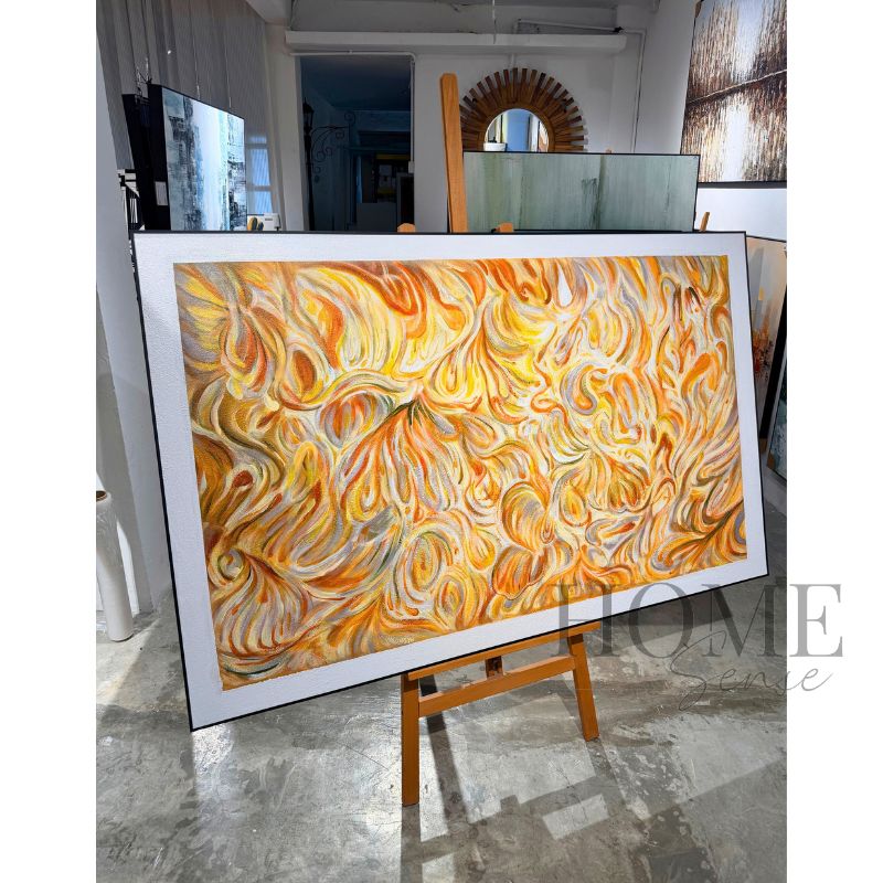 Petals of Radiance – Textured Abstract Acrylic Wall Art