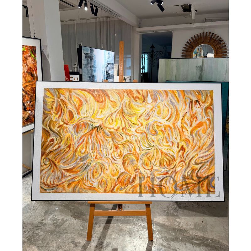 Petals of Radiance – Textured Abstract Acrylic Wall Art