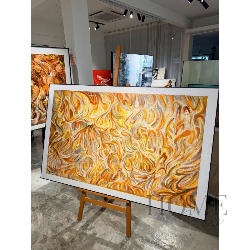 Petals of Radiance – Textured Abstract Acrylic Wall Art