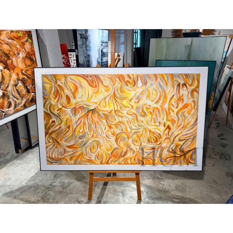 Petals of Radiance – Textured Abstract Acrylic Wall Art