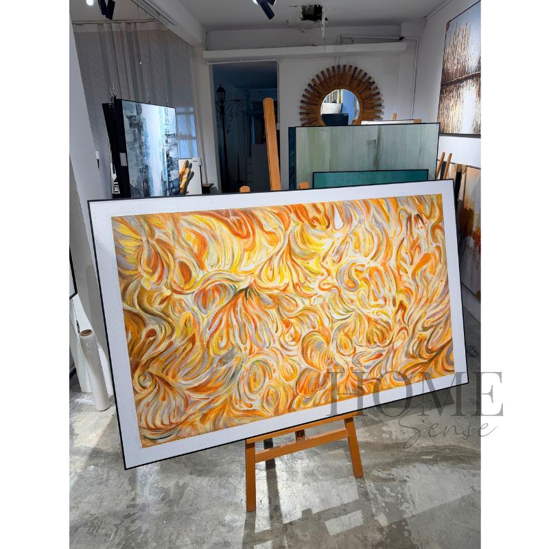 Petals of Radiance – Textured Abstract Acrylic Wall Art