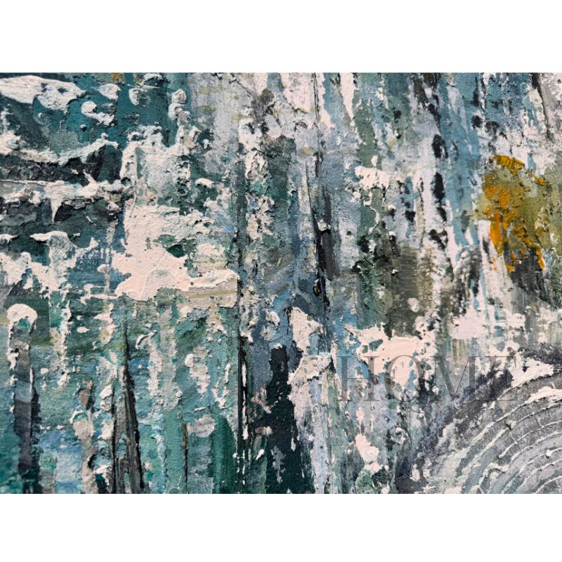 Urban Rain Symphony – Textured Abstract Acrylic Wall Art