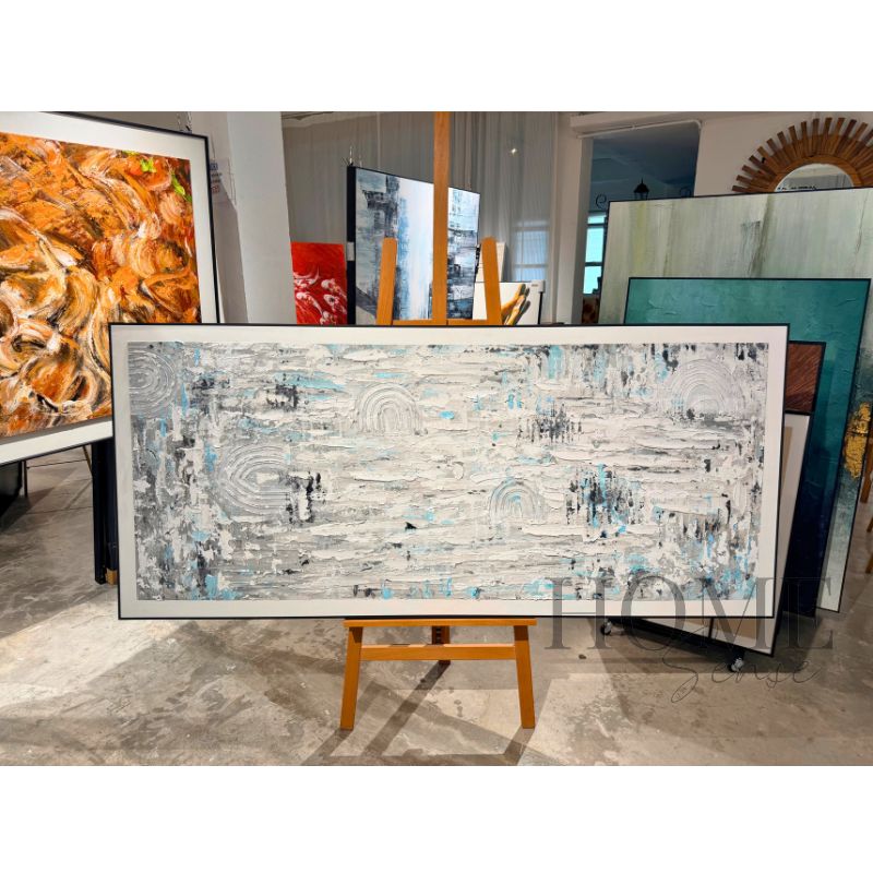 Arctic Rhythm – Textured Abstract Acrylic Wall Art