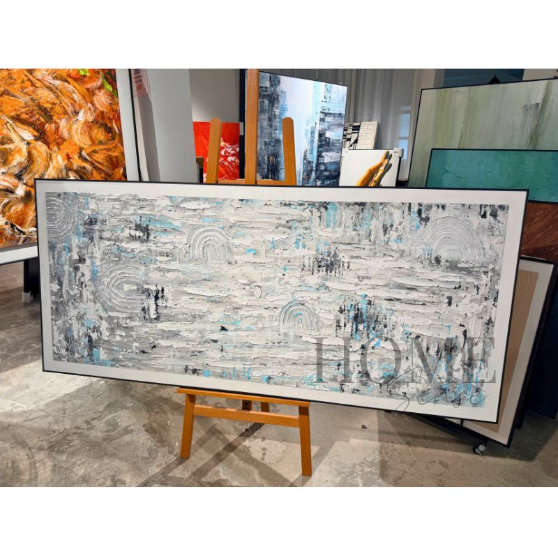 Arctic Rhythm – Textured Abstract Acrylic Wall Art