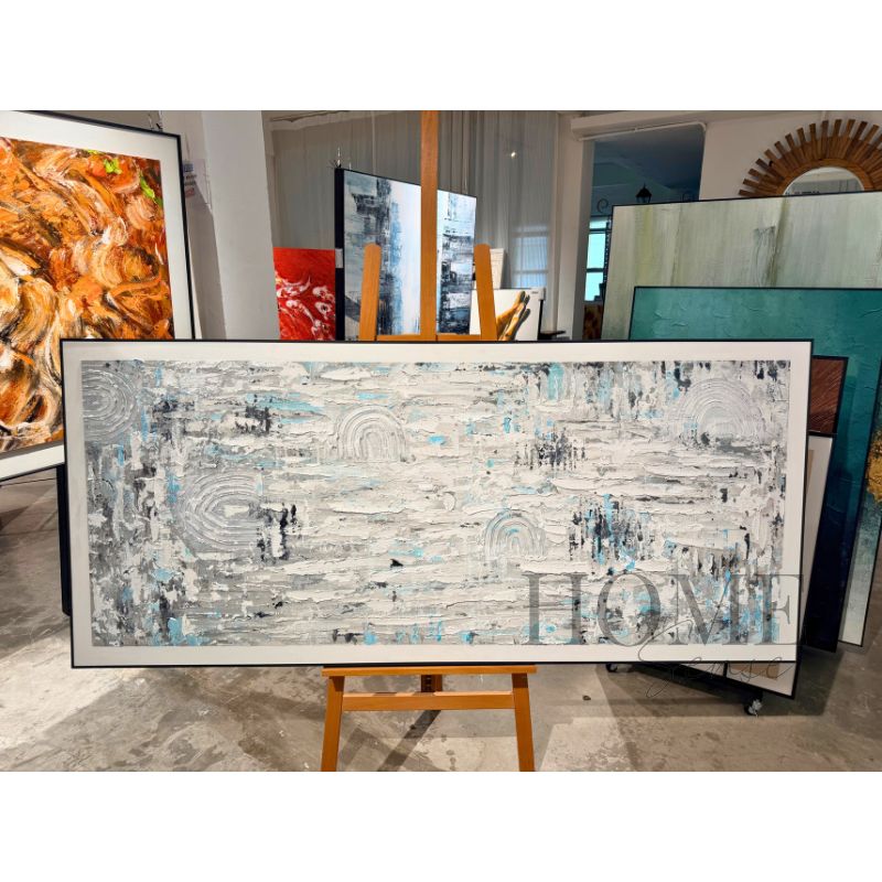 Arctic Rhythm – Textured Abstract Acrylic Wall Art