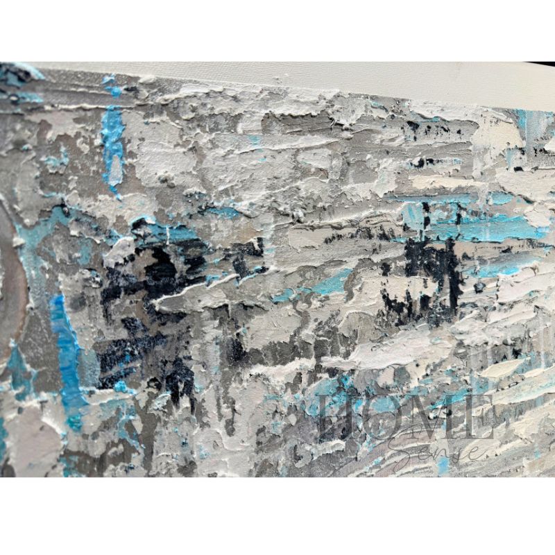 Arctic Rhythm – Textured Abstract Acrylic Wall Art