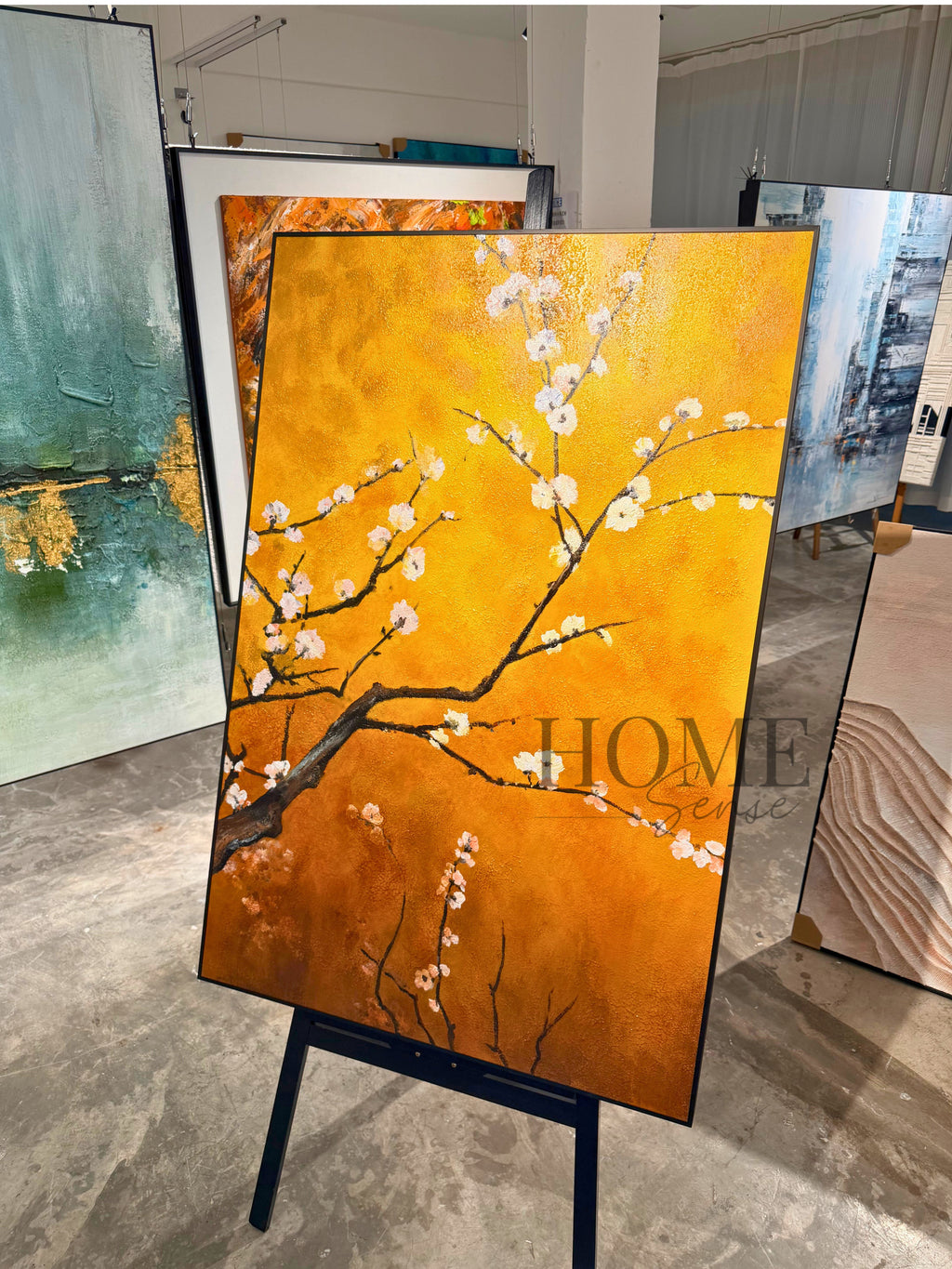 Golden Sakura Blossom - Canvas, Wall Art