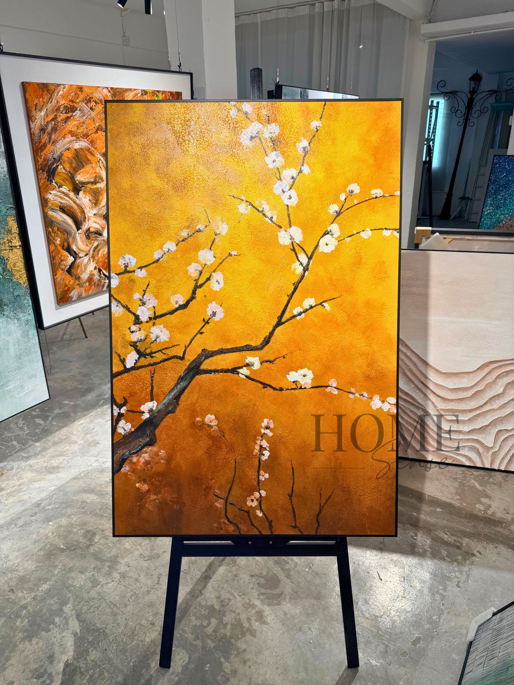 Golden Sakura Blossom - Canvas, Wall Art