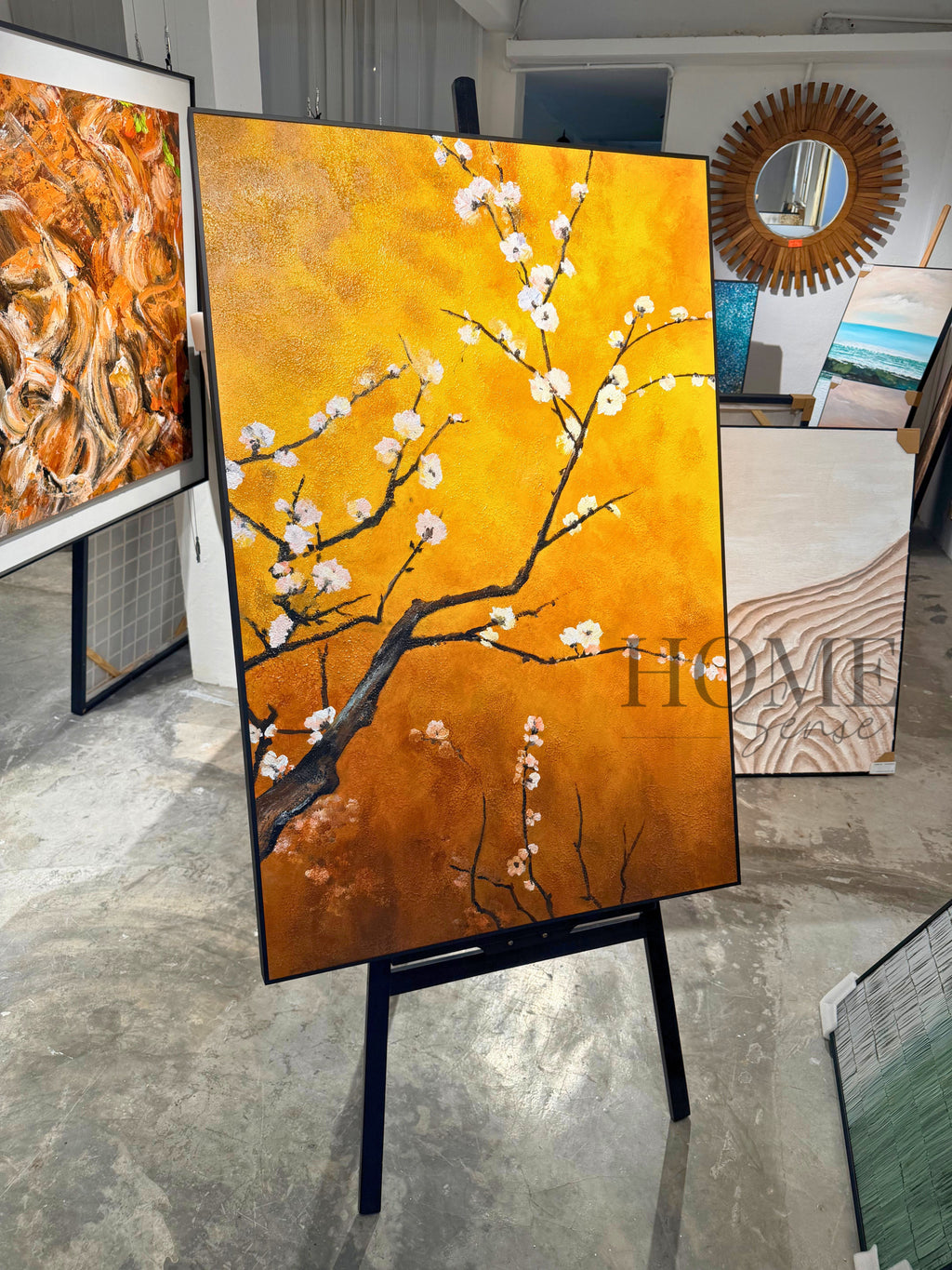 Golden Sakura Blossom - Canvas, Wall Art