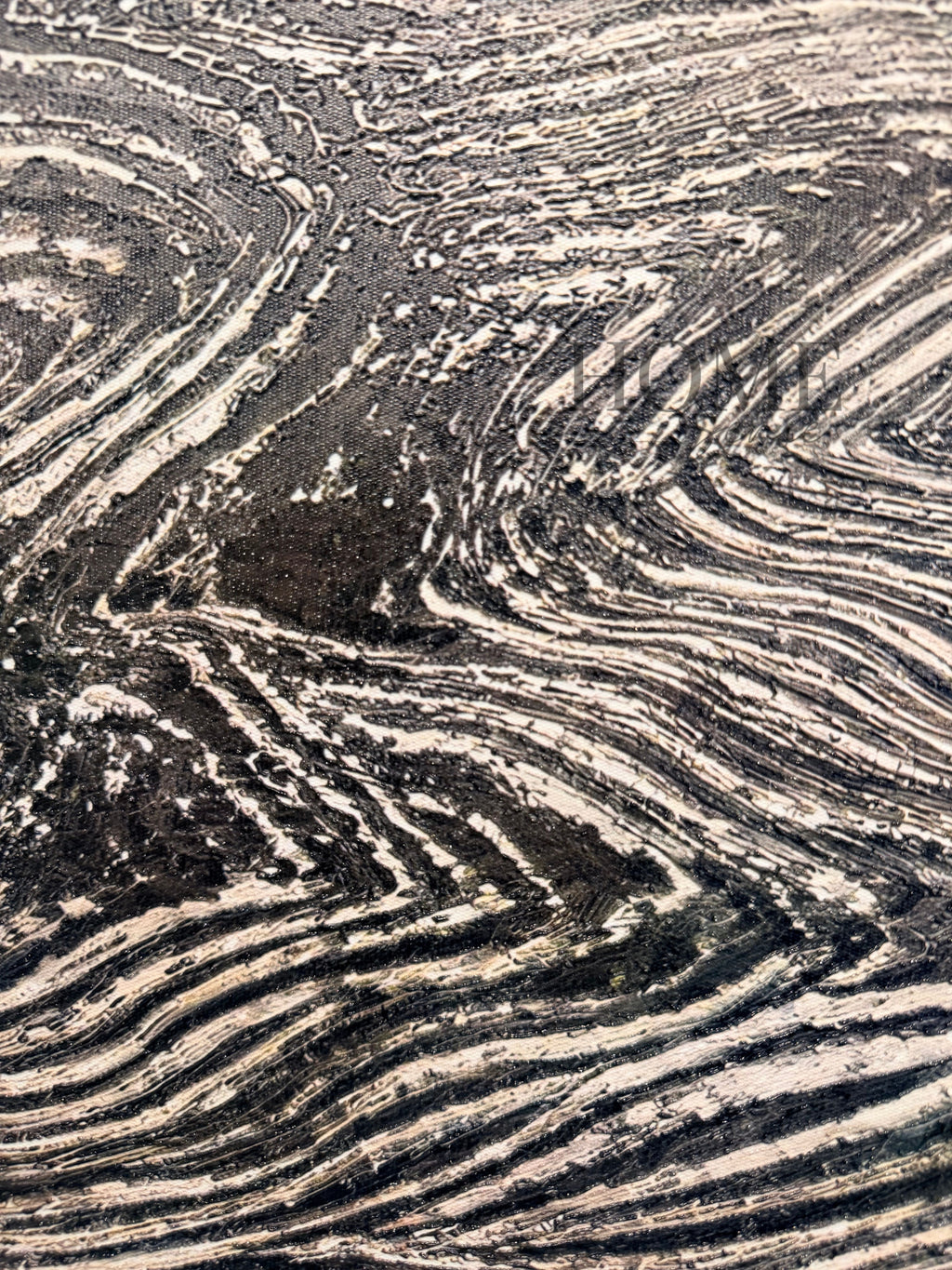 Silver Wave Motion - 3D Embossed Texture Wall Art