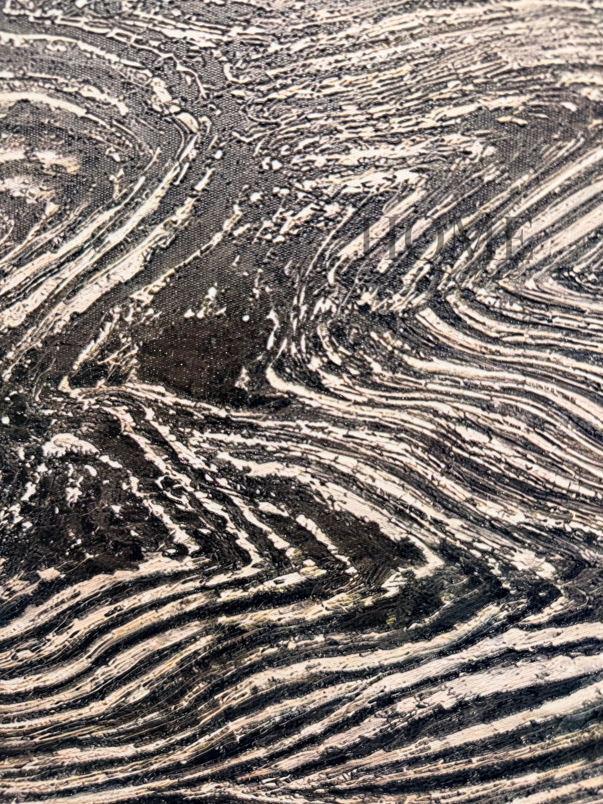 Silver Wave Motion - 3D Embossed Texture Wall Art
