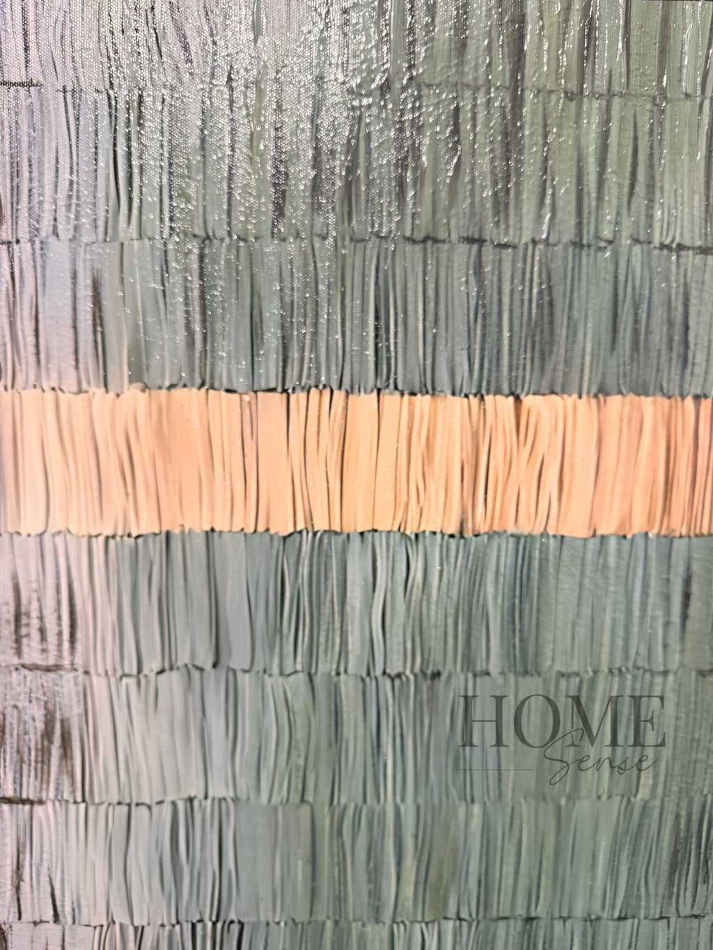 Golden Line Elegance - Semi-Handmade Canvas Wall Art