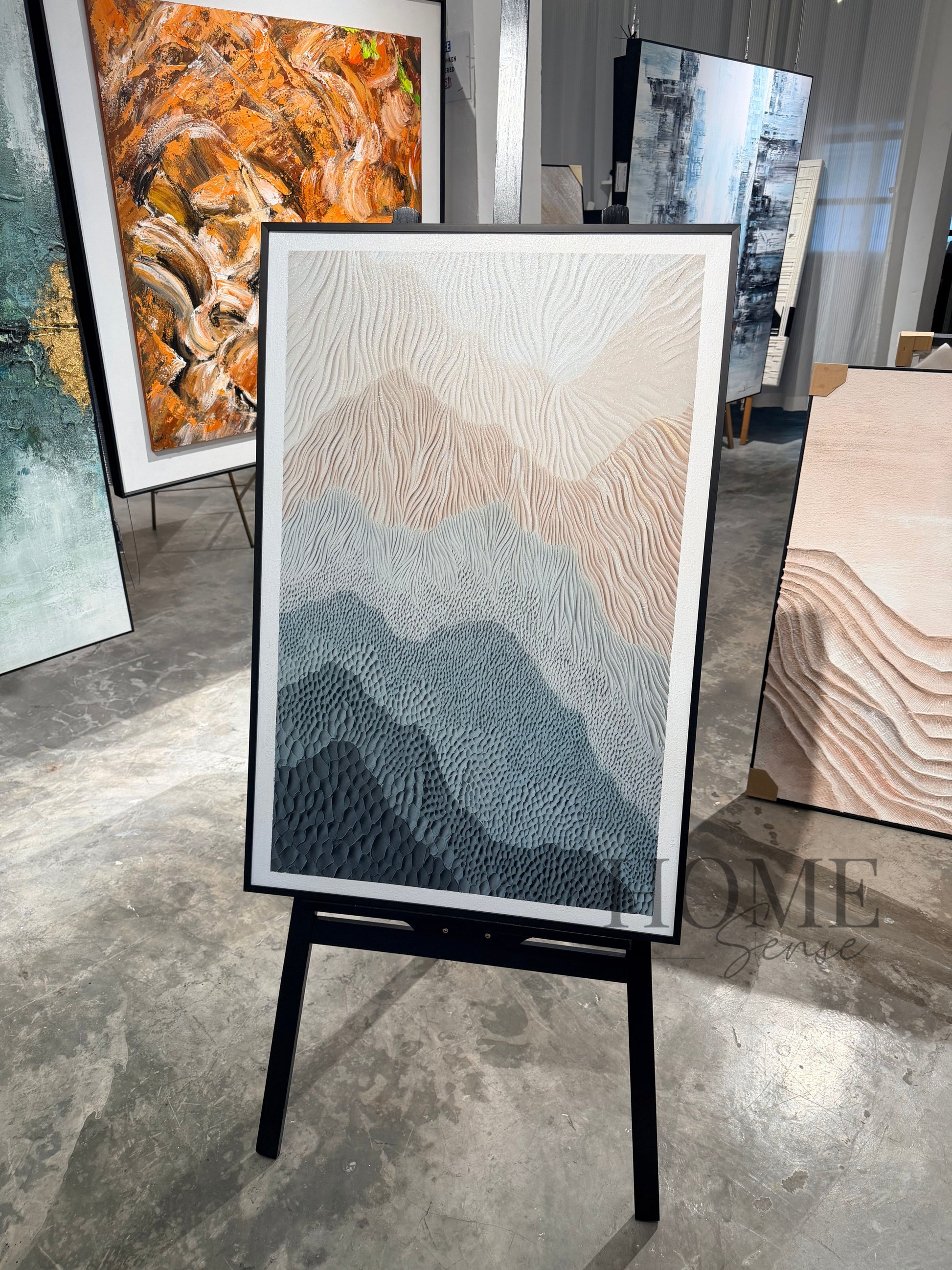 Kyoto Hills Serenity， Semi-Handmade Canvas Wall Art
