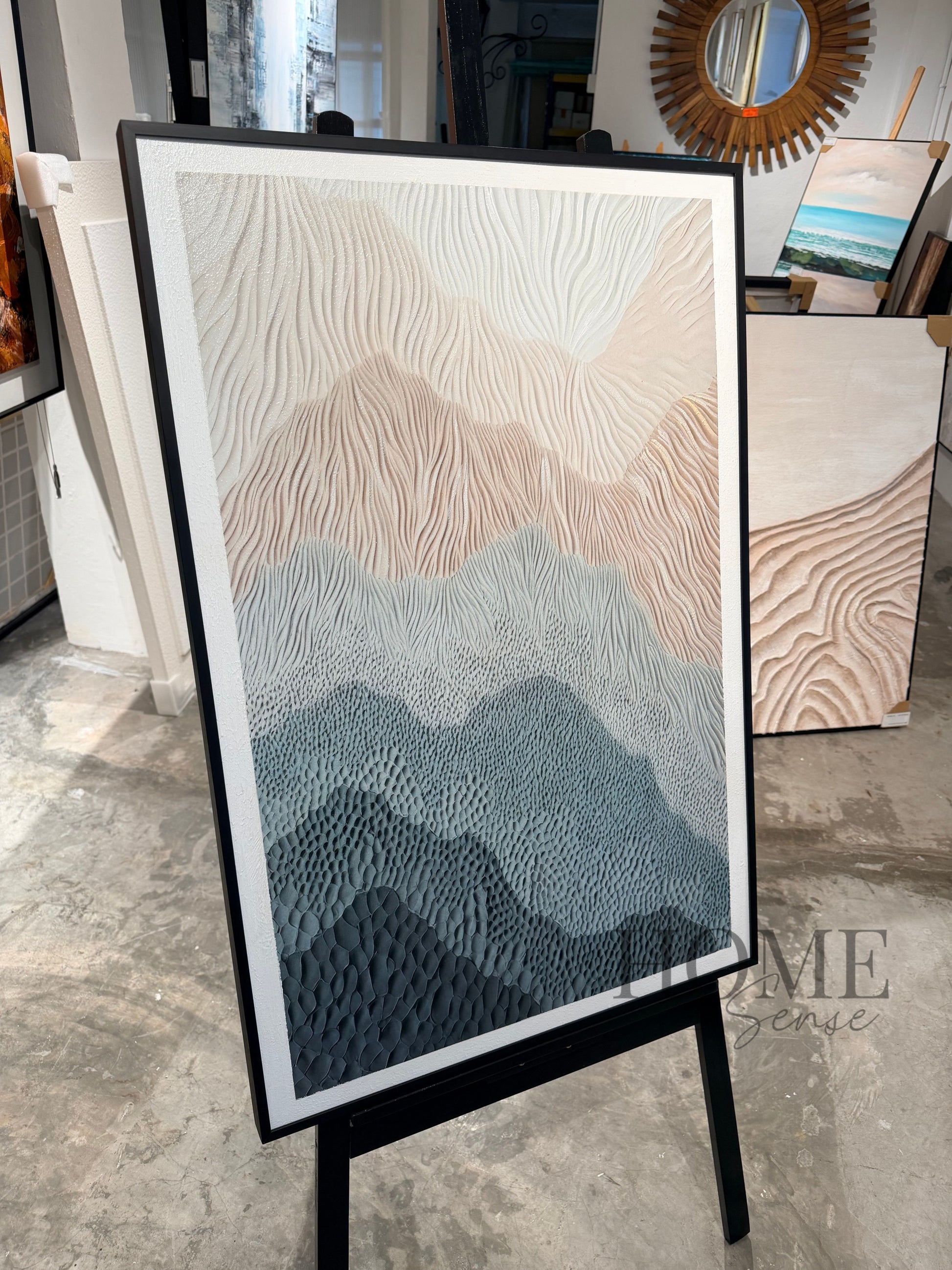 Kyoto Hills Serenity， Semi-Handmade Canvas Wall Art