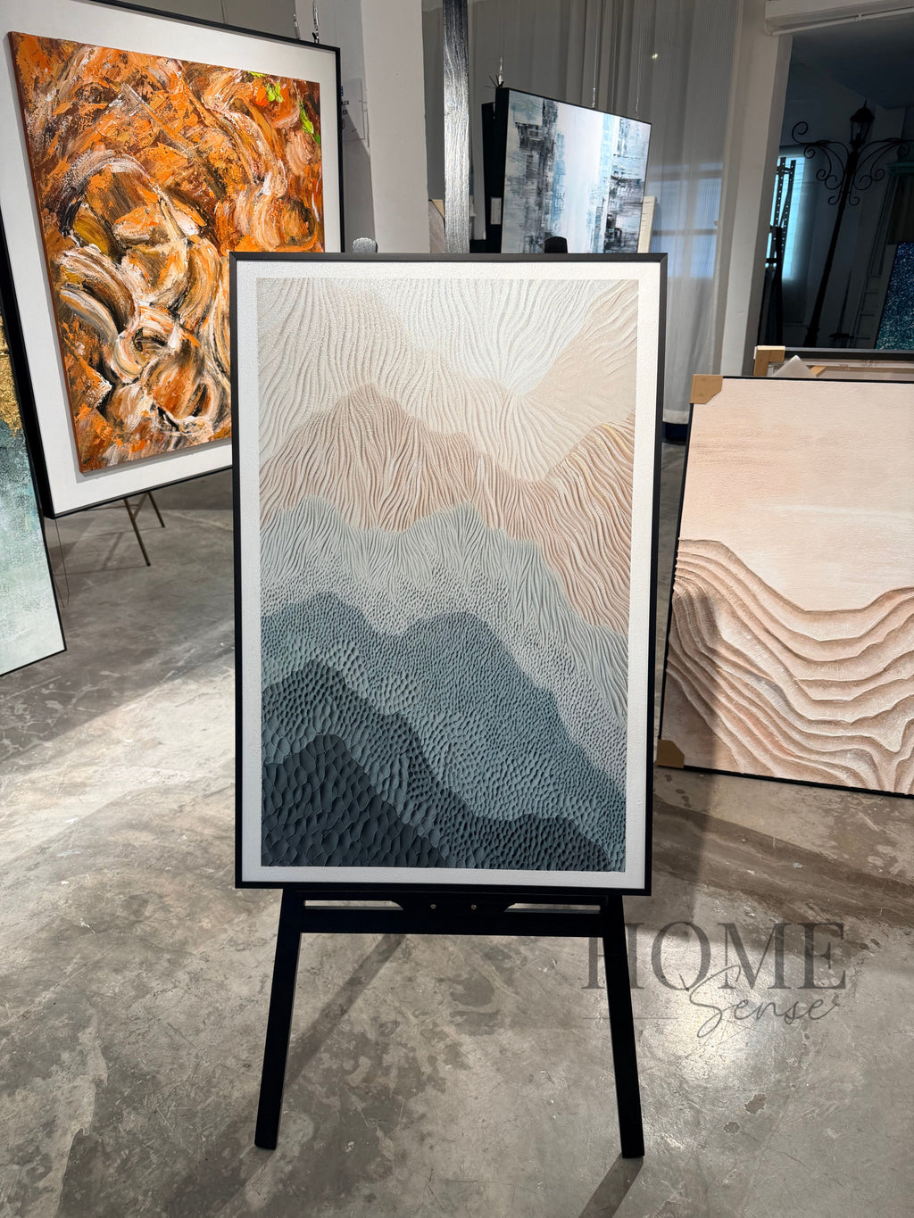 Kyoto Hills Serenity， Semi-Handmade Canvas Wall Art