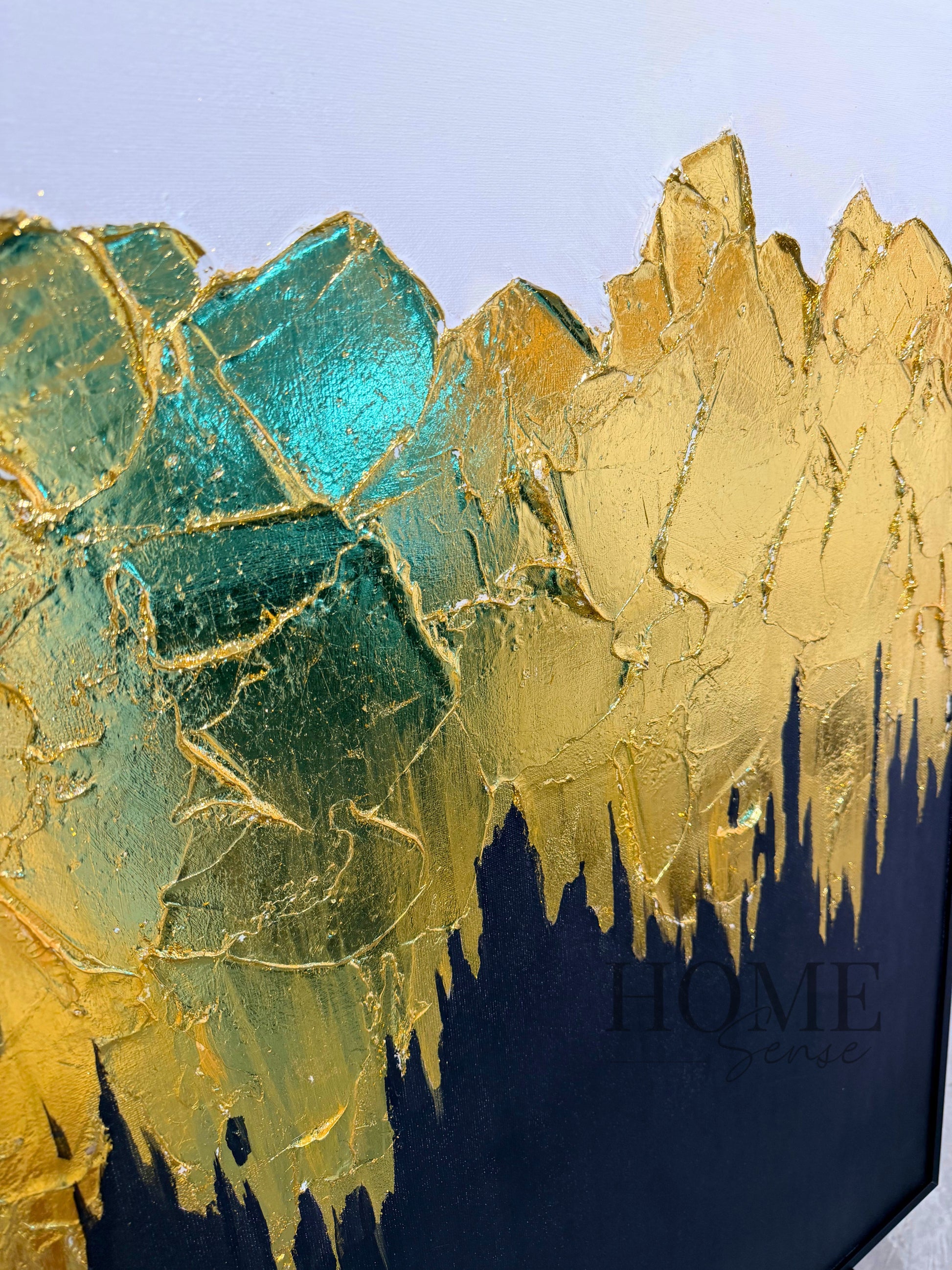 Gold Wave Contrast - Canvas, Wall Art