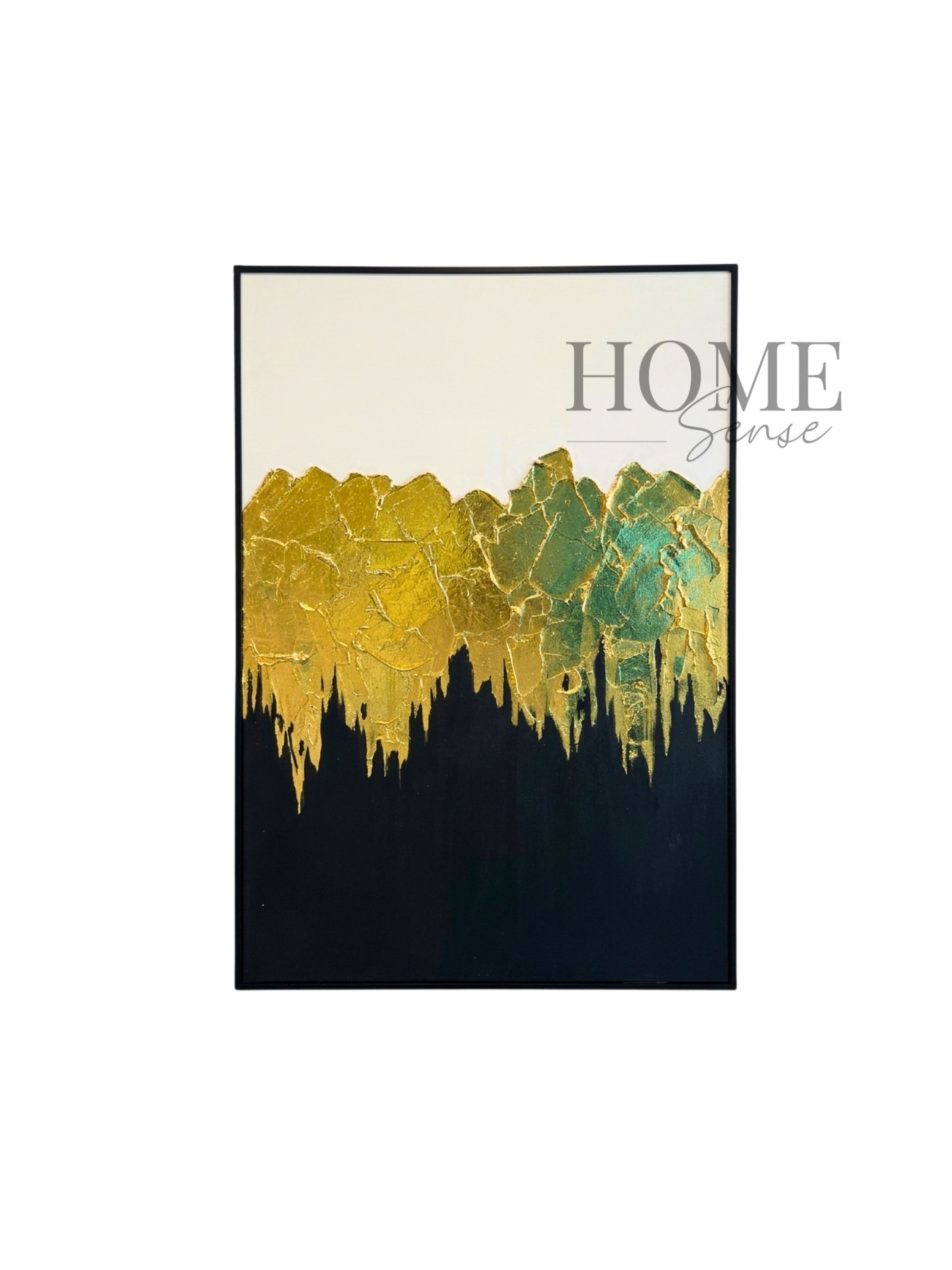 Gold Wave Contrast - Canvas, Wall Art