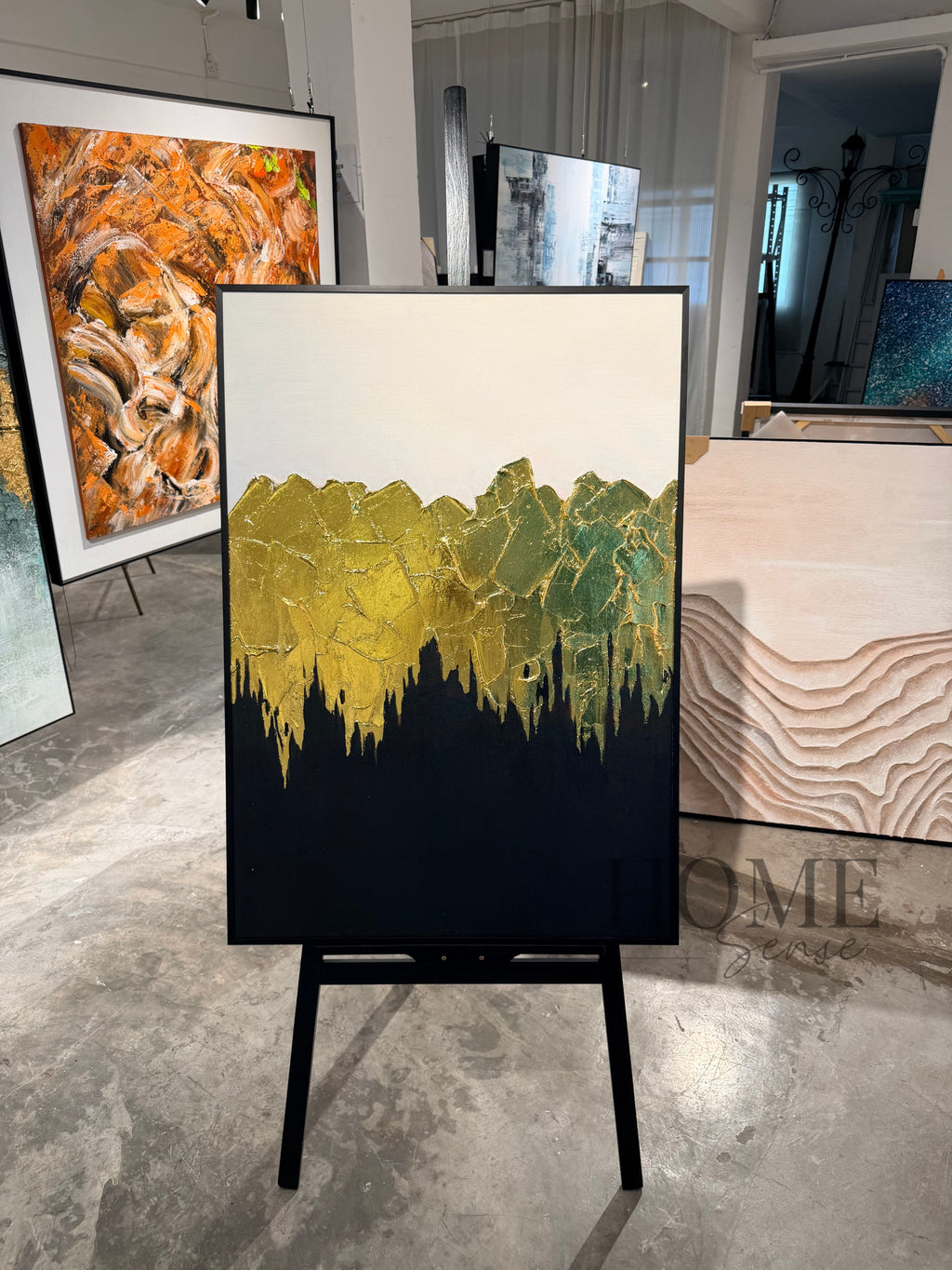 Gold Wave Contrast - Canvas, Wall Art