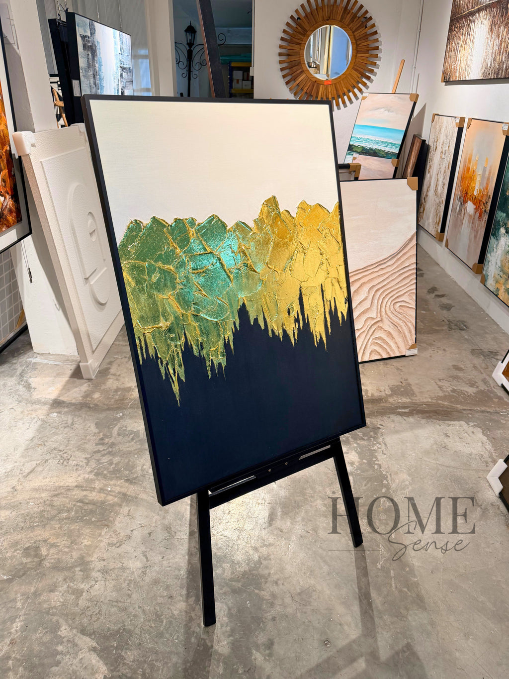 Gold Wave Contrast - Canvas, Wall Art