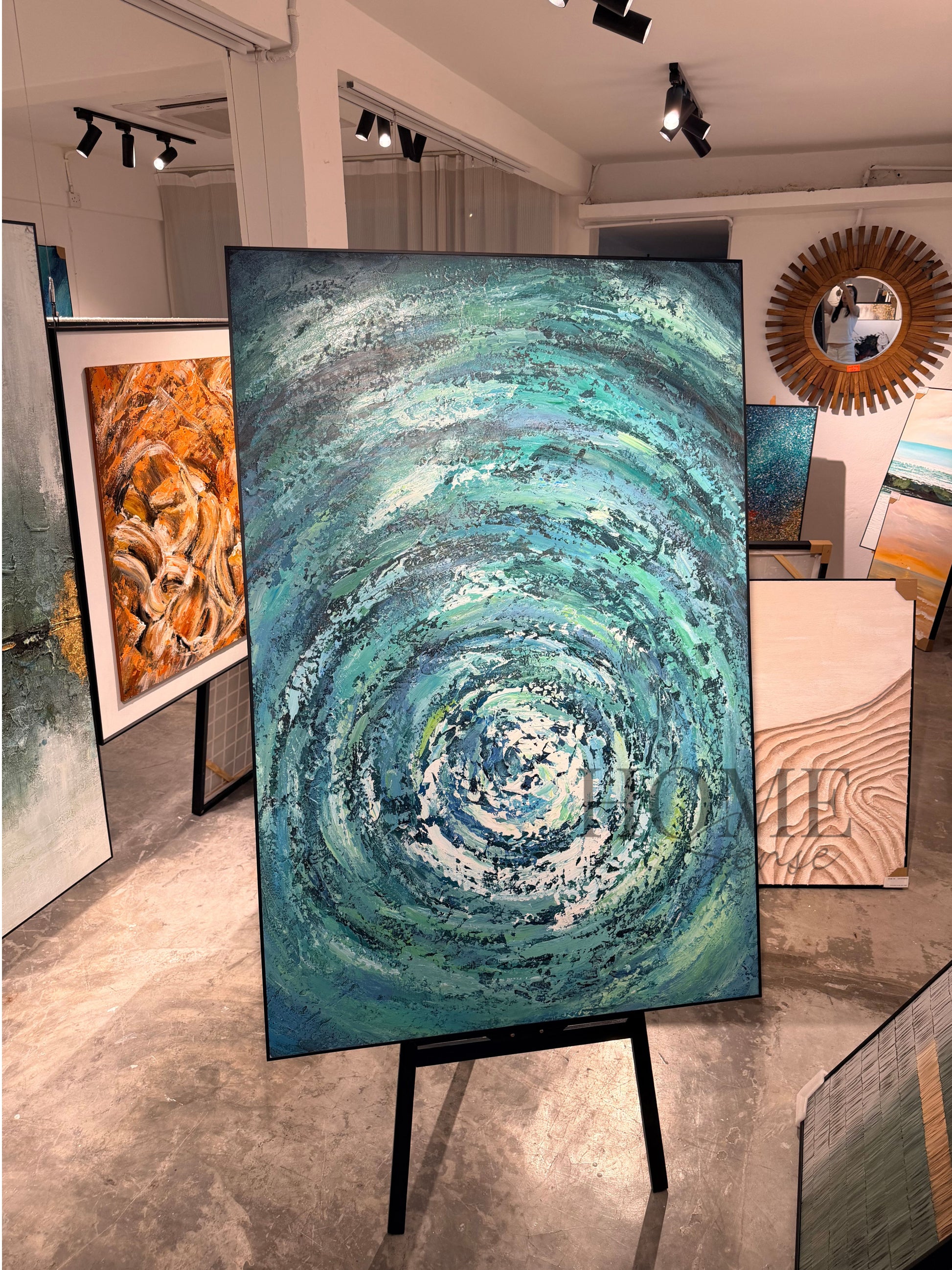 Celestial Blue Abstract  - Canvas, Wall Art