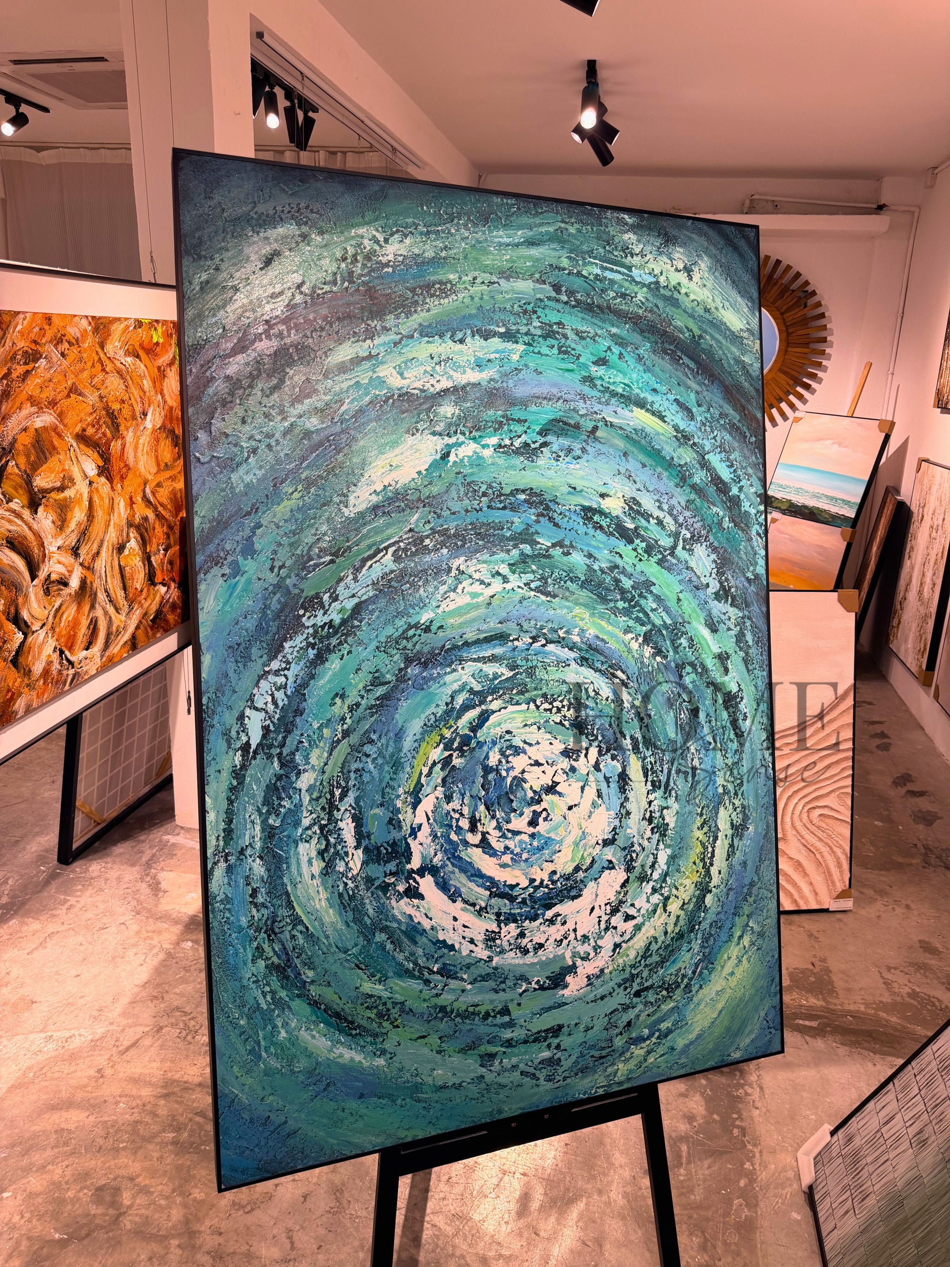 Celestial Blue Abstract  - Canvas, Wall Art