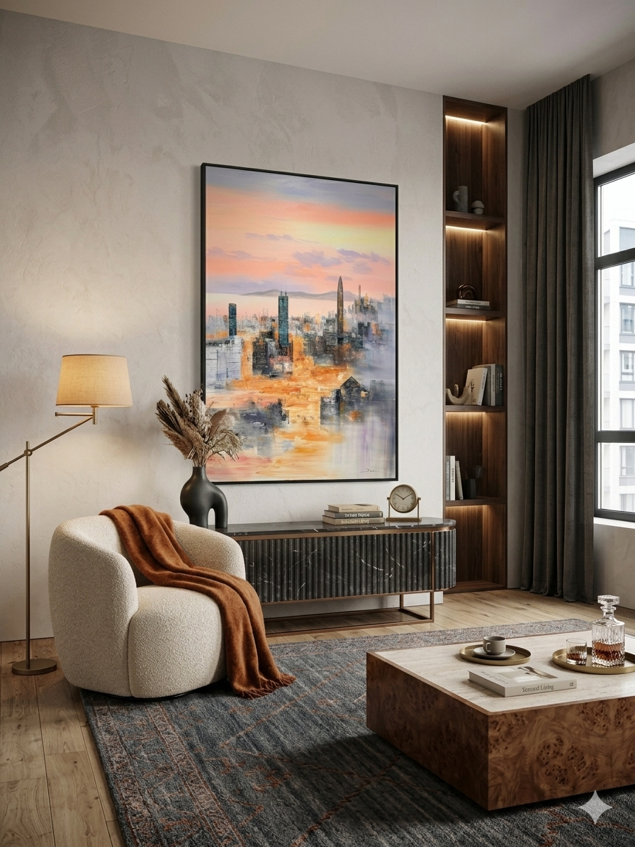Golden Hour Metropolis - Canvas, Wall Art