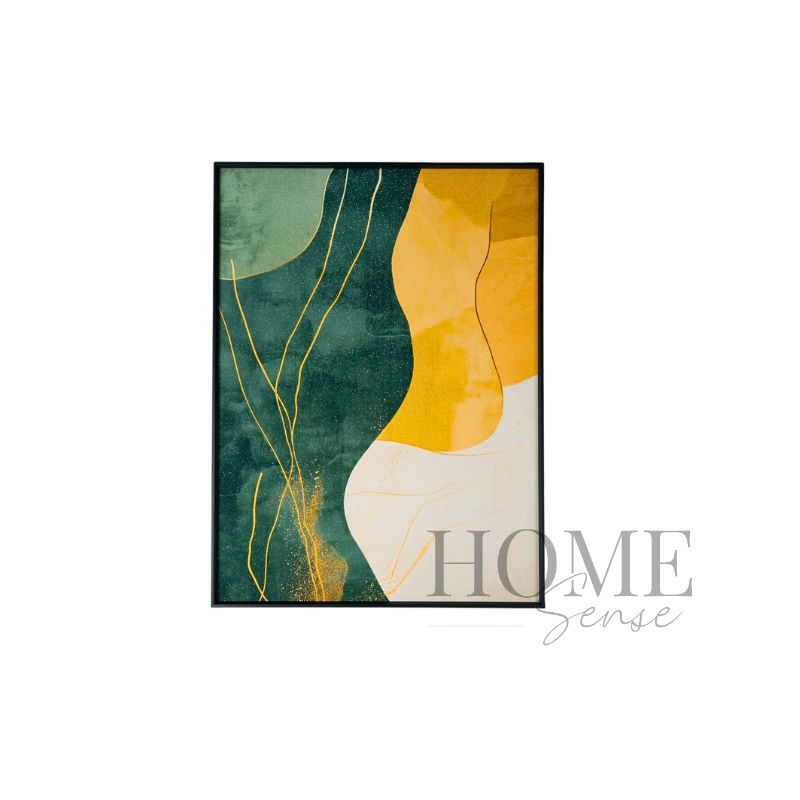 Where Emerald Meets Gold – Abstract Fine Art Print