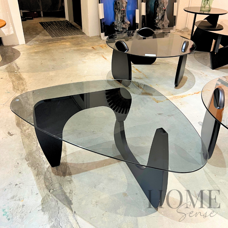 Mid-Century Modern Coffee Table, Triangular, Black