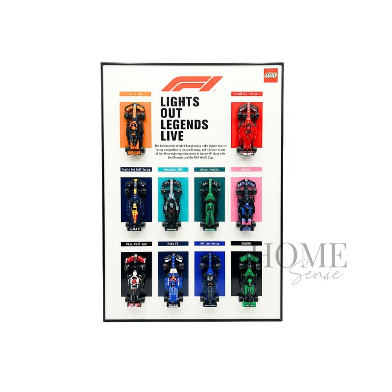 Lights Out Legends – 10 Mini F1 Car Display Wall Art
